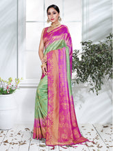 Green Banarasi Art Silk Woven Saree